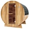 Saunaspa 4-6-Person Outdoor White Cedar Barrel Wet Sauna with 6kW TOULE Rock Heater, Tempered Glass Door SS-OTBL004 - alternate 1