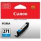 Canon CLI-271 Original Standard Yield Inkjet Ink Cartridge, Cyan CLI-271C - alternate 1