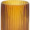 Homeroots 8" Amber Cylinder Ribbed Glass Table Vase 608313 - alternate 5