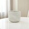 Homeroots Light Gray Cement 39 Ounce Striped Round Distressed Pot Planter 487441 - alternate 5