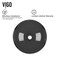 Vigo Giovanni Sheer Black Glass 17 in. L x 17 in. W x 6 in. H Round Vessel Bathroom Sink VG07042 - alternate 6