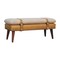 Homeroots 35in Brown Genuine Leather and Solid Wood Upholstered Storage Bench With Cabinet 717471 - alternate 8
