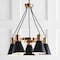 Jonathan Y Apollo 22" 5-Light Metal LED Pendant, Black/Brass Gold JYL6135A - alternate 11