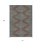 Homeroots 10' X 14' Brown And Aqua Geometric Washable Indoor Outdoor Area Rug 598733 - alternate 5