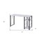 Homeroots 47" Antiqued White and Black Writing Desk 491436 - alternate 6