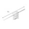 Jonathan Y McKenna 28" Modern Minimalist Adjustable Dimmable Integrated LED Metal Wall Sconce, White JYL7041G - alternate 11