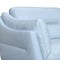 Homeroots 87" Sky Blue Leather Sofa With Black Legs 546414 - alternate 5