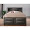 Homeroots Gray Solid Wood Queen With Ten Drawers Bed Frame 318716 - alternate 4