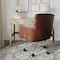 Martha Stewart Zaya Upholstered Office Chair in Saddle Brown/Polished Nickel CH-240230-1-BR-MS - alternate 10