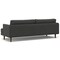 Homeroots 90" Gray Fabric Sofa With Brown Legs 640985 - alternate 4