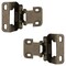 Brixwell Overlay Self-Closing Partial Wrap Cabinet Hinges, 1/2 in Overlay, Burnished Brass, Pair BXL2557BB - alternate 3