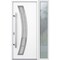 Vdomdoors Steel Door Deux 6500 White Sidelight Exterior Window Stainless Inserts Single Modern Painted-W36+14 DEUX6500EXD-WS-W36+14 x H80-Right-hand Inswing - alternate 3