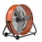 Edendirect 24 in. 3 Speeds Industrial Drum Fan in Orange with 1/3 HP PSC Motor ZR-FGD-24T-Orange - alternate 3