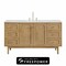 James Martin Vanities Laurent 60 in. Single Vanity, Light Natural Oak, w/ 3 CM Ethereal Noctis Silestone Top 545-V60S-LNO-FENC - alternate 1