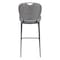 Homeroots 30" Gray And Black Faux Leather And Steel Low Back Bar Height Bar Chair 555733 - alternate 6