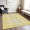 Homeroots 3' X 5' Yellow Black And Ivory Plaid Washable Indoor Outdoor Area Rug 596369 - alternate 5
