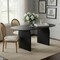 Homeroots 79" Black Solid Wood Double Pedestal Base Oval Dining Table 712153 - alternate 5