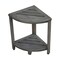 Homeroots 17" Gray Teak Corner Shower Bench With Shelf 376757 - alternate 7