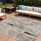 Homeroots 9' X 12' Taupe And Gray Striped Washable Indoor Outdoor Area Rug 615528 - alternate 1