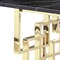 Homeroots 79" Black and Gold Marble and Metal Double Pedestal Base Dining Table 602329 - alternate 11