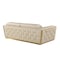Homeroots 89" Beige And Gold Leather Sofa 551592 - alternate 8