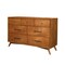 Homeroots 56" Brown Solid Wood Seven Drawer Double Dresser 524140 - alternate 6
