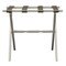 Homeroots Hotel Ivory Finish Wood Folding Luggage Rack With Tan Straps 383080 - alternate 1