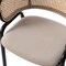 Leisuremod Ervilla Dining Chair with Stainless Steel Legs Velvet Seat and Wicker Back, Beige, 2PK EC20BG2 - alternate 6