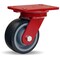 Hamilton Heavy Service Swivel Caster, 5" x 2" Duralast XC Polyurethane (70D) on Cast Iron Wheels S-HS-5DB70 - alternate 1