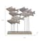 Homeroots 9" Brown Metal And Wood School Of Fish Tabletop Sculpture 518061 - alternate 4