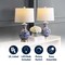 Jonathan Y Jennifer 25.25" Ceramic/Metal LED Table Lamp, Blue/White, 2PK JYL1072A-SET2 - alternate 10