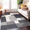 World Rug Gallery Contemporary Modern Geometric Boxes Design Non-Slip Area Rug 9 ft x 12 ft Gray 506GRAY9X12 - alternate 1