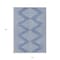 Homeroots 10' X 14' Denim Blue And Ivory Geometric Washable Indoor Outdoor Area Rug 598555 - alternate 8