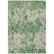 Homeroots 9' X 12' Green And Gray Striped Washable Indoor Outdoor Area Rug 596672 - alternate 8