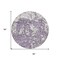 Homeroots 8' Lavender And Ivory Round Abstract Washable Indoor Outdoor Area Rug 612757 - alternate 6