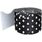 Carson Dellosa Black with White Polka Dots Rolled Scalloped Border, 65 Feet Per Roll, 3PK 108474 - alternate 1