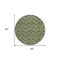 Homeroots 8' Olive Green Artichoke Green And Ivory Round Floral Washable Indoor Outdoor Area Rug 581914 - alternate 7