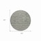 Homeroots 8' Pewter Round Floral Washable Indoor Outdoor Area Rug 607352 - alternate 5