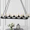 Jonathan Y Coronet 45.5" 12-Light Seeded Glass/Iron Rustic Farmhouse Rectangular LED Candelier, Oil Rubbed Bronz JYL7555A - alternate 8