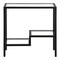 Homeroots 24" Black And Clear Glass And Steel End Table With Two Shelves 544198 - alternate 6
