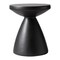 Leisuremod Dune 17 in Round Fiberstone Side Table, Pedestal Base, Weatherproof, Fully Assembled DST17BL - alternate 1