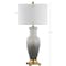 Jonathan Y Dip Dye 31.5" Ceramic LED Table Lamp, White/Grey JYL3017B - alternate 6