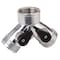 Landscapers Select Y-Connector, Female and Male, Zinc, Silver, For: Garden Hose and Faucet GC5013L - alternate 2