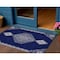 Homeroots 3' X 5' Navy Blue Gray And Brown Oriental Washable Indoor Outdoor Area Rug 598424 - alternate 1