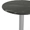 Flash Furniture Commercial All-Weather 24" Black Faux Marble HPL Tabletop with Silver X Base ST-RD24-BKMAR-T2222S-GG - alternate 5