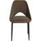 Leisuremod Amalfi Modern Dining Chair - Upholstered Accent Side Chair, Metal Legs, 4PK AC48DBR4 - alternate 6