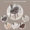 Leisuremod Elias Dining Chair Upholstered in Leather Velvet and Powder Coated Iron Legs, 2PK EDC21DGR-2 - alternate 9