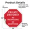 Signmission Private Driveway No Trespassing No, 10 Inch X 10 Inch, Vinyl Decal OC-D-10-163 - alternate 3