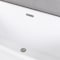 Kingston Brass 63" Acrylic Oval Double Ended Freestanding Tub with Drain, Glossy White/Brushed Nickel VT7DE633023C428 - alternate 6