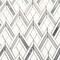 Apollo Tile 9x10 Thassos White Bardiglio Marble Polished Floor and Wall Mosaic Tile 2.99 sqft/case, 5PK APLSE88CV07A - alternate 6